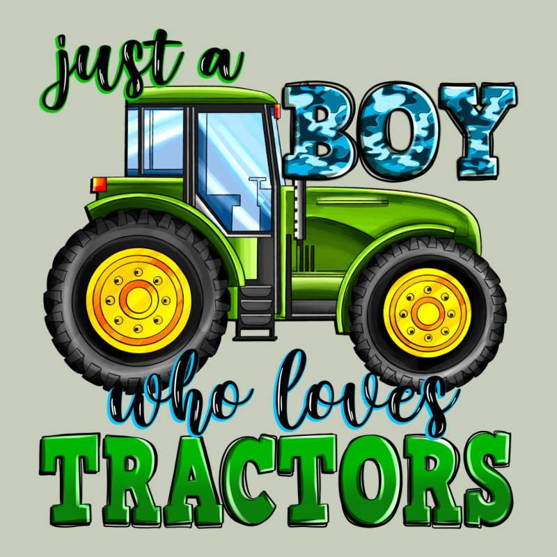 Just A Boy Who Loves Tractors Ladies Tee by Zillion Design Studio | Teevron