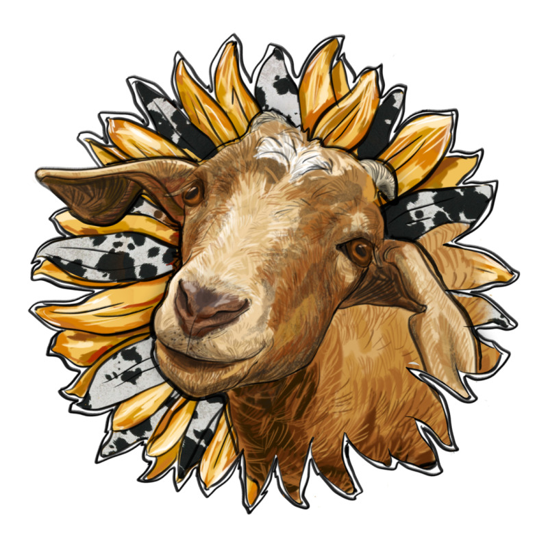 Sunflower With Goat Ladies Tee by RanaPortraitStore | Teevron