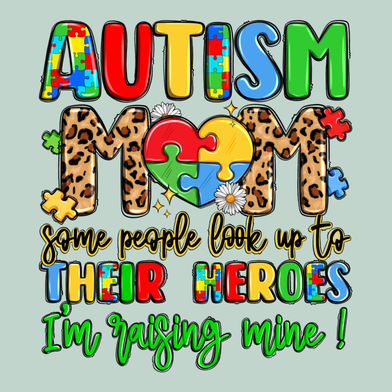 Autism Mom Some People Look Up To Their Heroes Zipper Hoodie by LillyAllenDesigns | Teevron