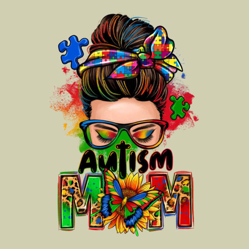 Autism Mom Messy Bun Heavy Core Tee by Zillion Design Studio | Teevron