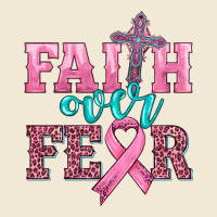 Faith Over Fear With Cross And Ribbon Premium Tee | Teevron