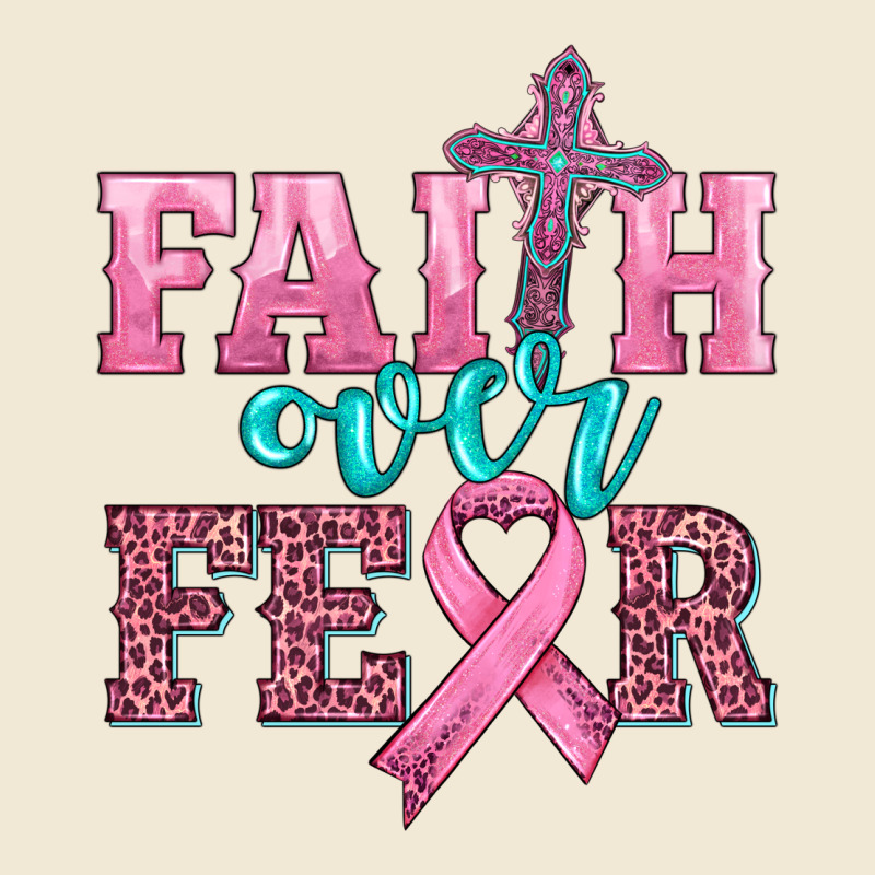 Faith Over Fear With Cross And Ribbon Premium Tee by HRA Design Shop | Teevron