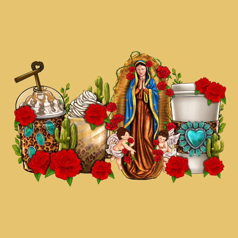 Lady Of Guadalupe Coffee Cups Premium Sweatshirt by texasbilliewilder | Teevron