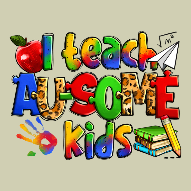 I Teach Ausome Kids Autism Teacher Heavy Core Tee by Zillion Design Studio | Teevron