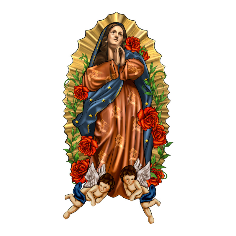 Lady Of Guadalupe With Roses Premium Sweatshirt by texasbilliewilder | Teevron