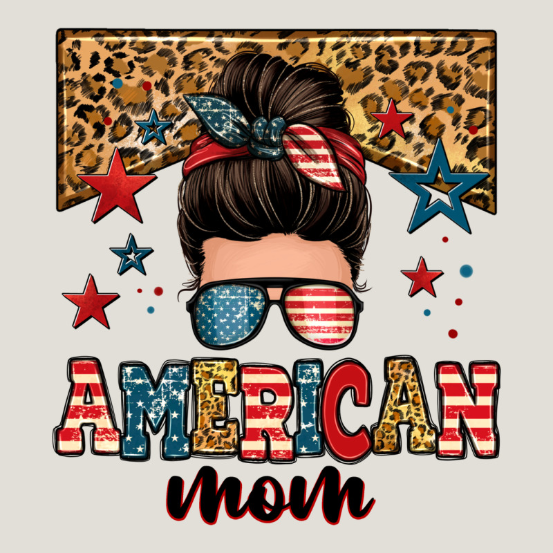 American Mom Junkie Messy Bun Heavy Core Tee by Zillion Design Studio | Teevron