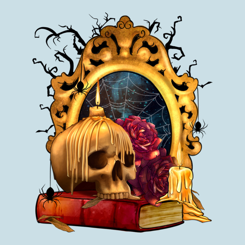Halloween Skull Candles And Roses Ladies Tee by texasbilliewilder | Teevron
