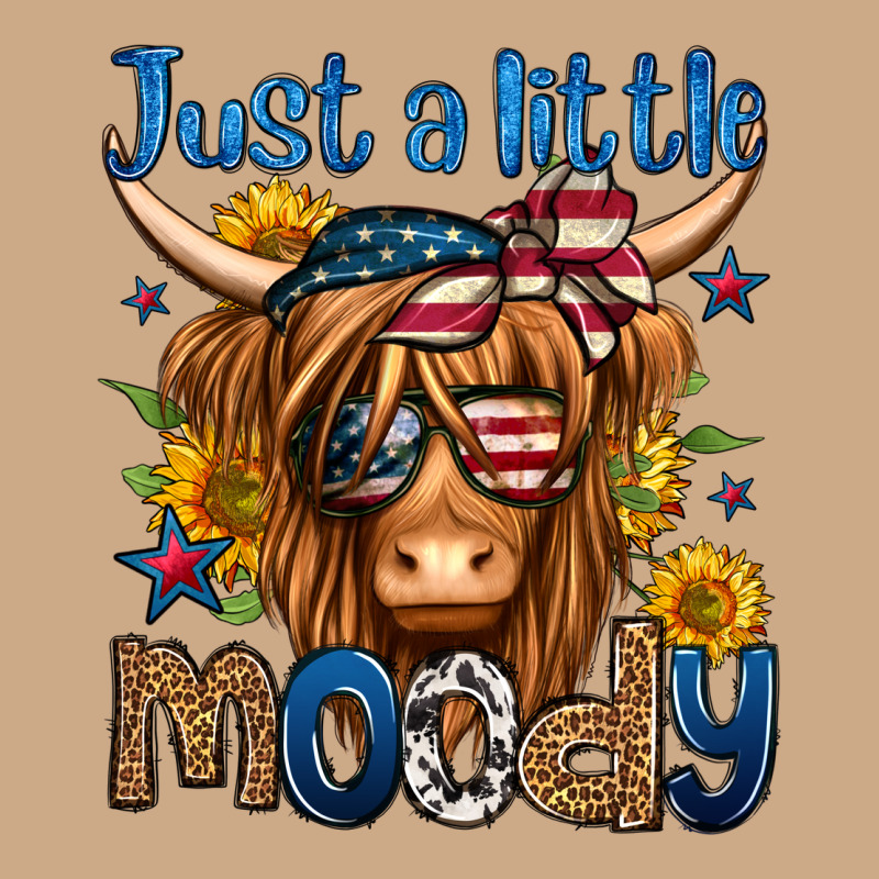 Just A Little Moody 4th Of July Long Haired Cow Vintage Hoodie by Jasminsmagicworld | Teevron