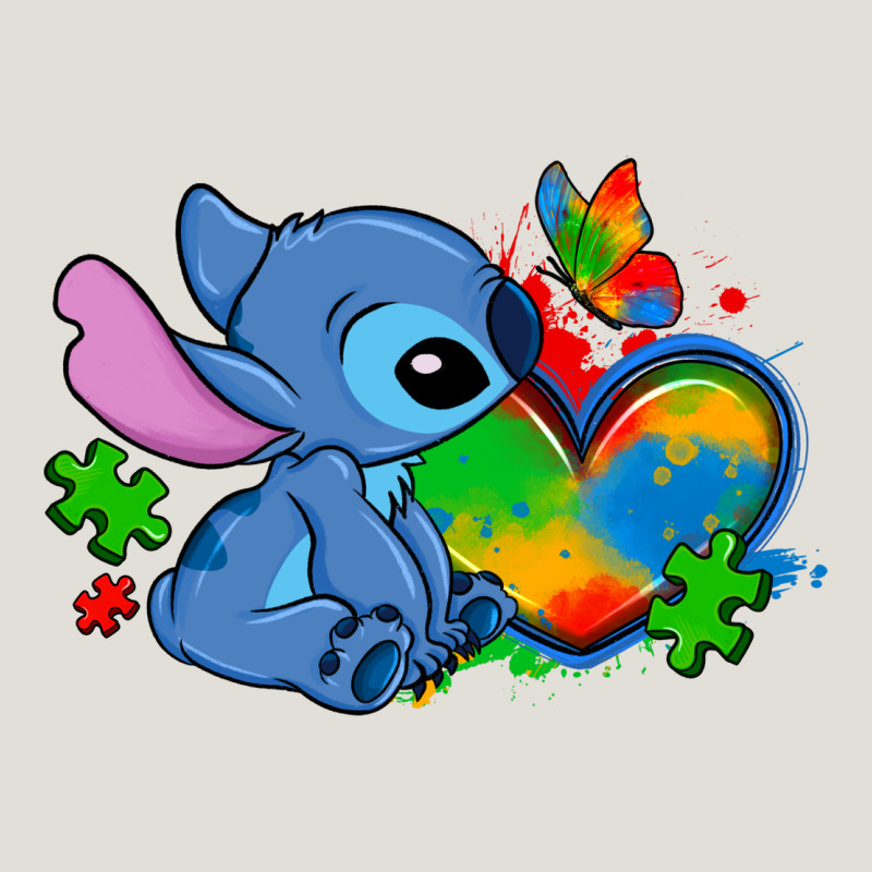 Autism Stitch Heart Heavy Core Tee by Zillion Design Studio | Teevron