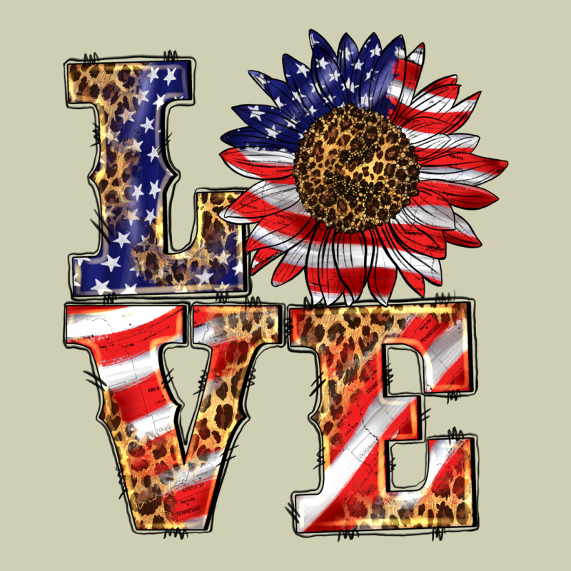 Patriotic Sunflower Love Heavy Core Tee by BarkalooDesign | Teevron