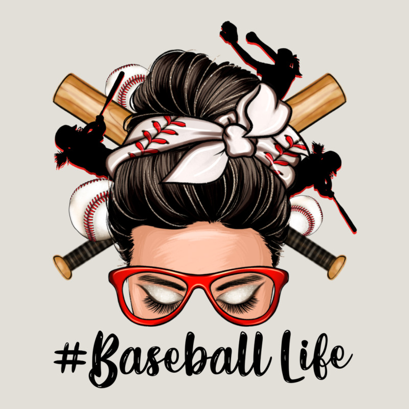 Baseball Life Messy Bun Heavy Core Tee by Zillion Design Studio | Teevron