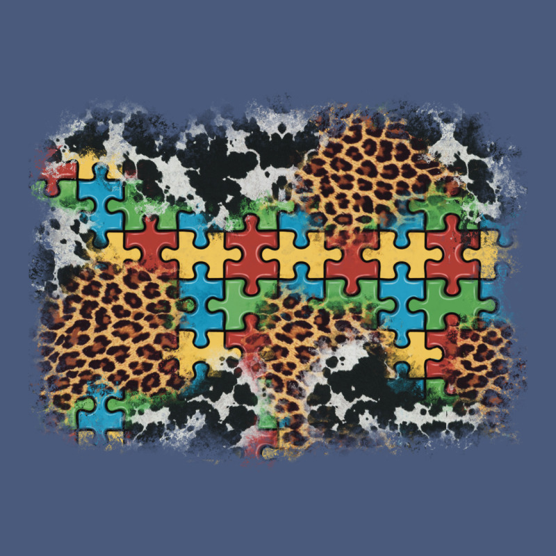 Autism Awareness Leopard Cowhide Background Vintage Hoodie by Artiststas | Teevron