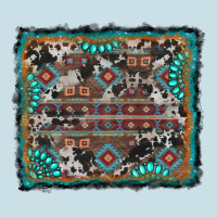 Aztec Background With Gemstone And Cowhide Ladies Tee | Teevron
