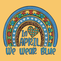 In April We Wear Blue Autism Awareness Leopard Rainbow Vintage Hoodie | Teevron