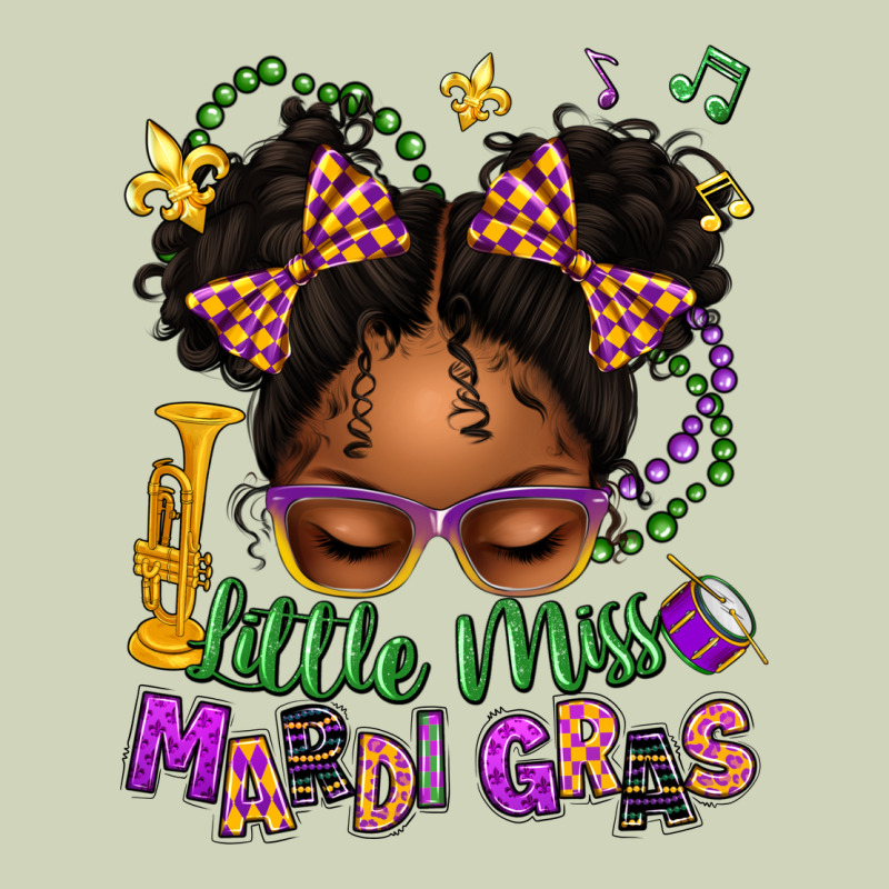 Little Miss Mardi Gras Afro Messy Bun Kid Heavyweight Hoodie by texasbilliewilder | Teevron