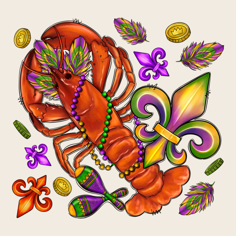 Crawfish And Fleur De Lis Premium Sweatshirt by NancyCooperArtShop | Teevron