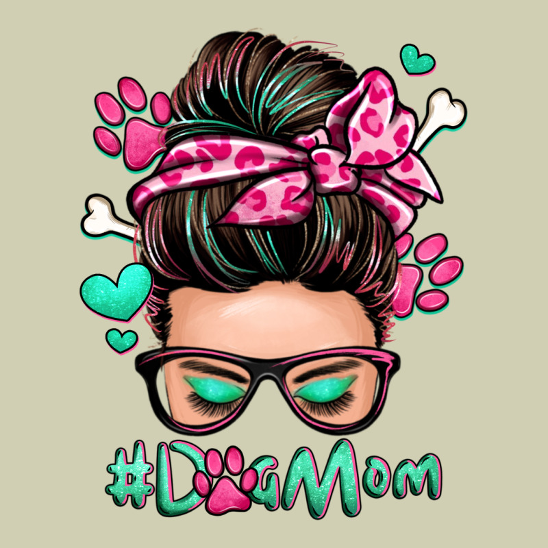 Dog Mom Messy Bun Heavy Core Tee by Zillion Design Studio | Teevron
