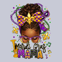 Mardi Gras Mama Afro Messy Bun Heavyweight Hoodie | Teevron