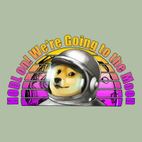 Doge Coin Hodl On We're Going To The Moon Retro Sunset Urban Heavy Tee | Teevron