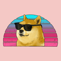 Doge Coin Bitcoin Hodl Retro Sunset Urban Heavy Tee | Teevron