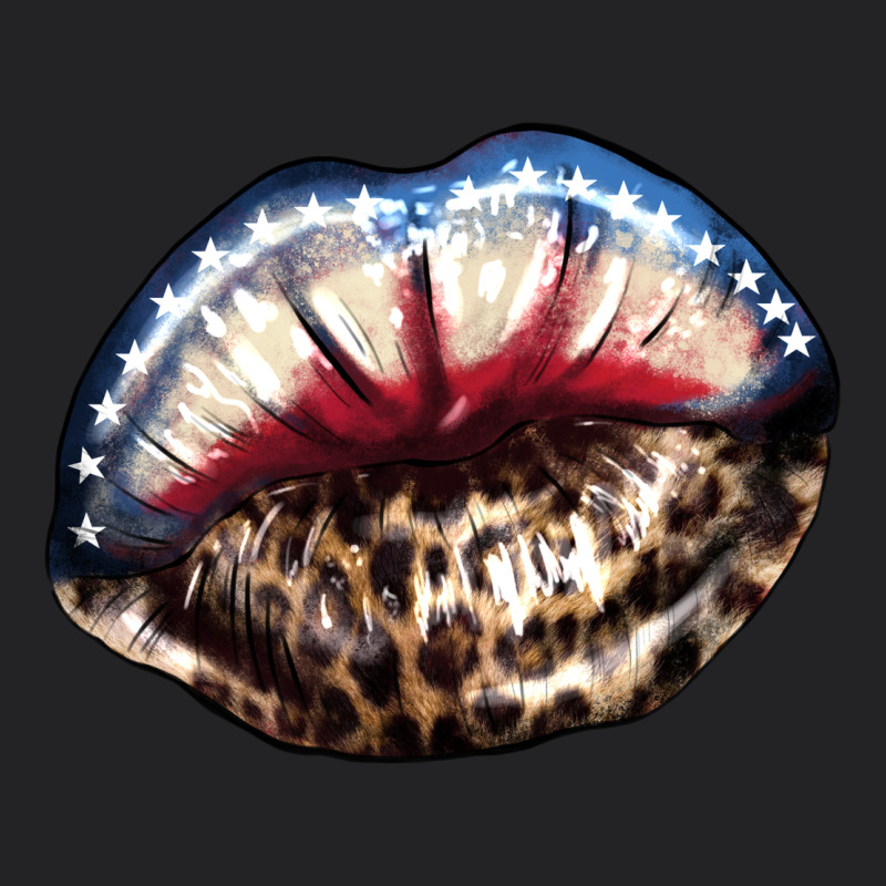 American Lips Leopard Vintage Tee by NancyCooperArtShop | Teevron