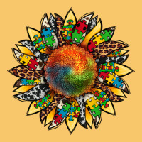 Autism Awareness Cowhide Leopard Sunflower Vintage Hoodie | Teevron