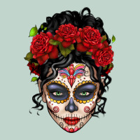 Mexican Sugar Skull Messy Bun Woman Zipper Hoodie | Teevron