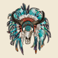 Indian Headdress With Bull Skull Ladies Tee | Teevron