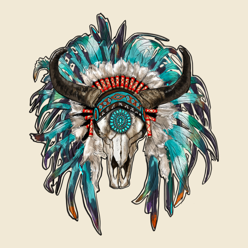 Indian Headdress With Bull Skull Ladies Tee by RanaPortraitStore | Teevron