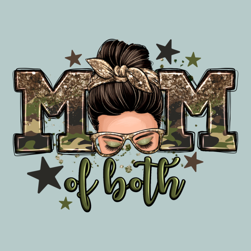 Mom Of Both Boys Messy Bun Heavy Core Tee by Zillion Design Studio | Teevron