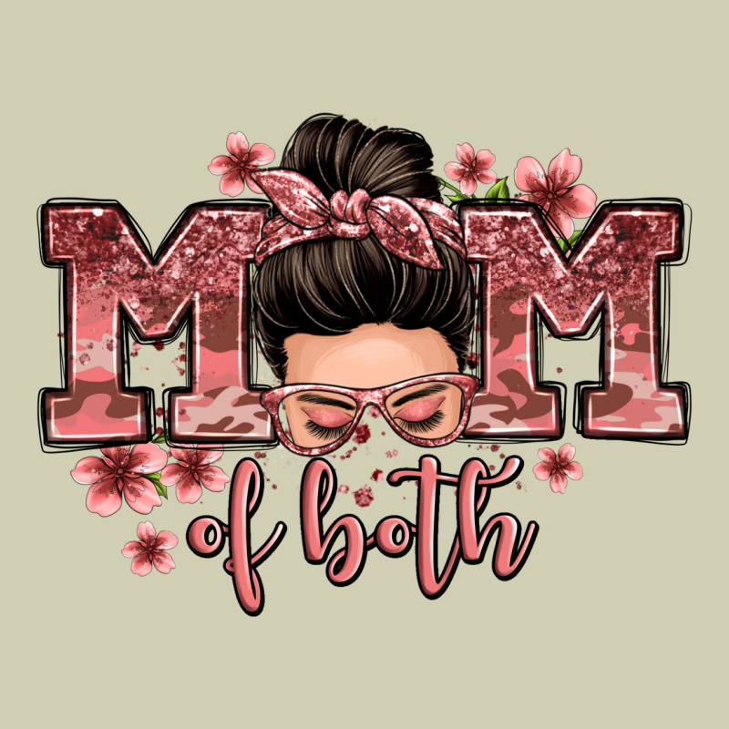 Mom Of Both Messy Bun Heavy Core Tee by Zillion Design Studio | Teevron