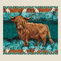 Turquoises Gemstones Cowhide Highland Cow Urban Heavy Tee | Teevron