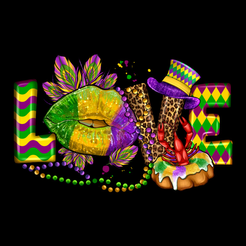 Love Lips Mardi Gras Urban Hoodie by OliviaCreatesArt | Teevron