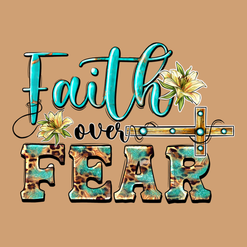 Faith Over Fear With Cross Vintage Tee by BarkalooDesign | Teevron