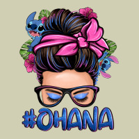 Ohana Stitch Messy Bun Heavy Core Tee | Teevron