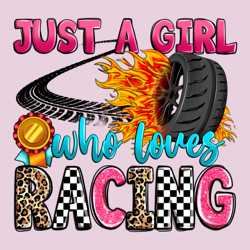 Just A Girl Who Loves Racing Ladies Tee by Zillion Design Studio | Teevron