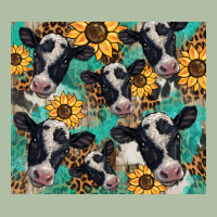 Western Leopard Sunflower Black And White  Cow Urban Heavy Tee | Teevron