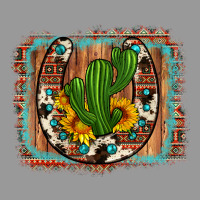 Cactus Sunflower Cowhide Horseshoe  Background Vintage Hoodie | Teevron