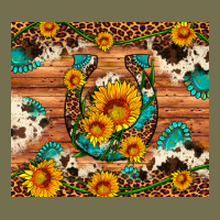 Sunflower Gemstone Leopard Cowhide Horseshoe Vintage Hoodie | Teevron