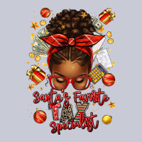 Santa Favorite Tax Specialist Afro Messy Bun Heavyweight Hoodie | Teevron