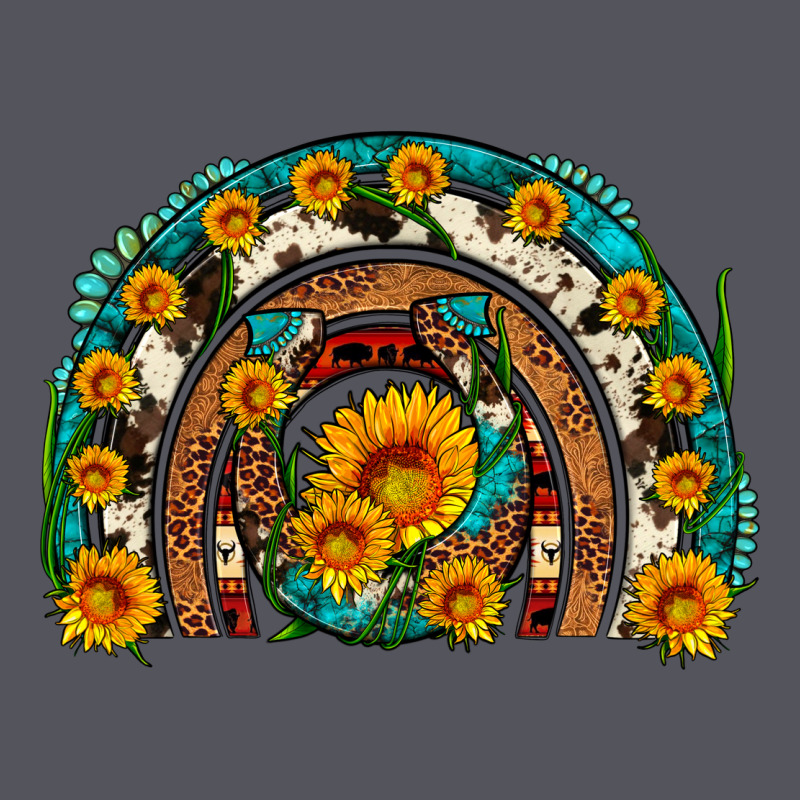 Sunflower Gemstone Leopard Cowhide Horseshoe Rainbow Vintage Hoodie by Artiststas | Teevron