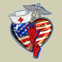 Patriotic Nurse Love Heavy Core Tee | Teevron