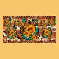 Sunflower Gemstone Leopard Cowhide Horseshoe License Plate Vintage Hoodie | Teevron