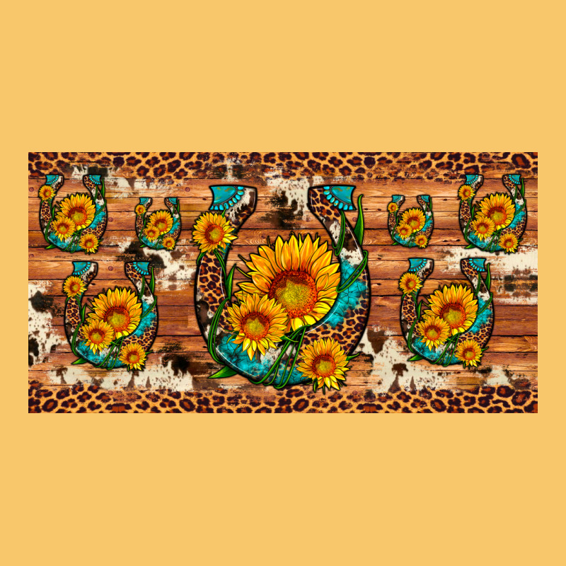 Sunflower Gemstone Leopard Cowhide Horseshoe License Plate Vintage Hoodie by Artiststas | Teevron