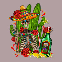 Skeleton With Sombrero And Tequila Vintage Hoodie | Teevron