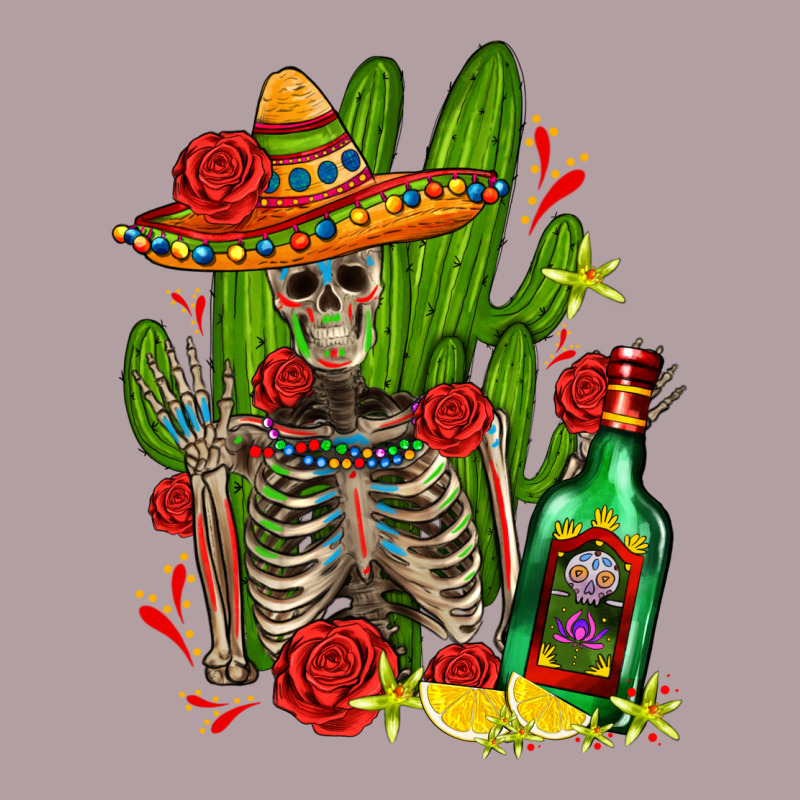 Skeleton With Sombrero And Tequila Vintage Hoodie by AdoDesignShop | Teevron