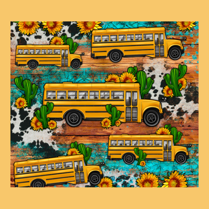 School Bus Cactus Sunflower Vintage Hoodie by Artiststas | Teevron
