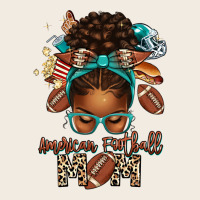 American Football Mom Afro Messy Bun Premium Sweatshirt | Teevron