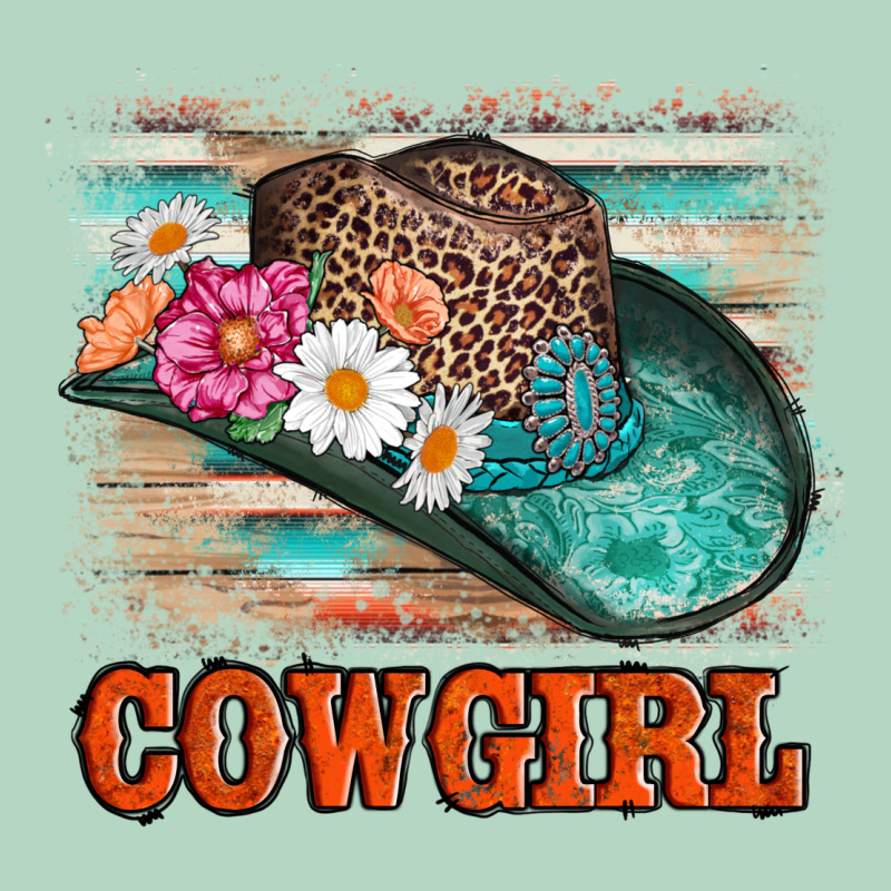 Cowgirl Hat Flowers Leopard And  Leather Classic Tee by AdoDesignShop | Teevron