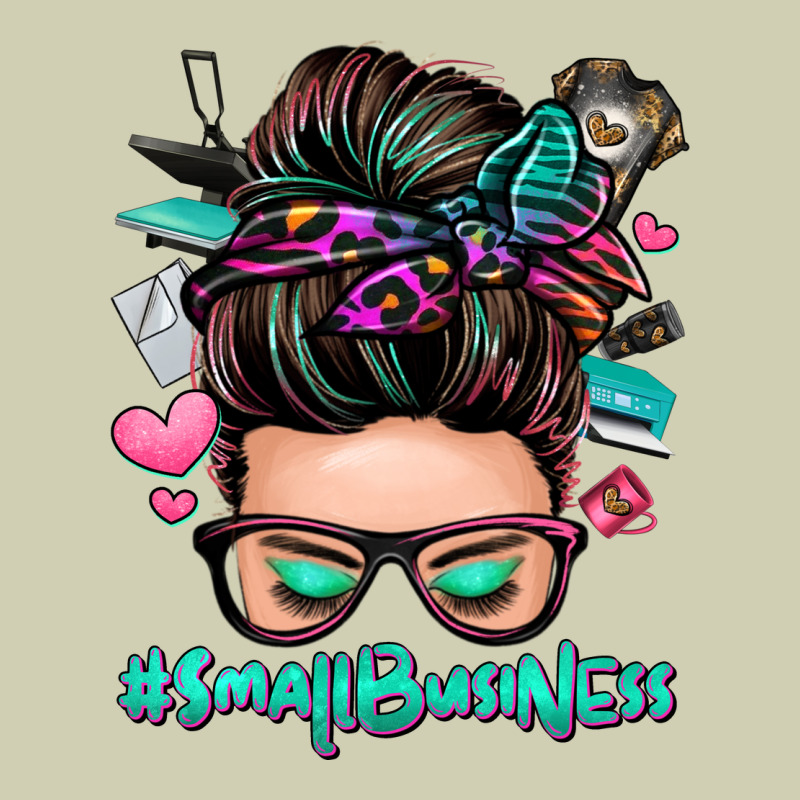 Small Business Messy Bun Heavy Core Tee by Zillion Design Studio | Teevron
